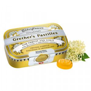 GRETHERS Elderflower zuckerfrei Pastillen